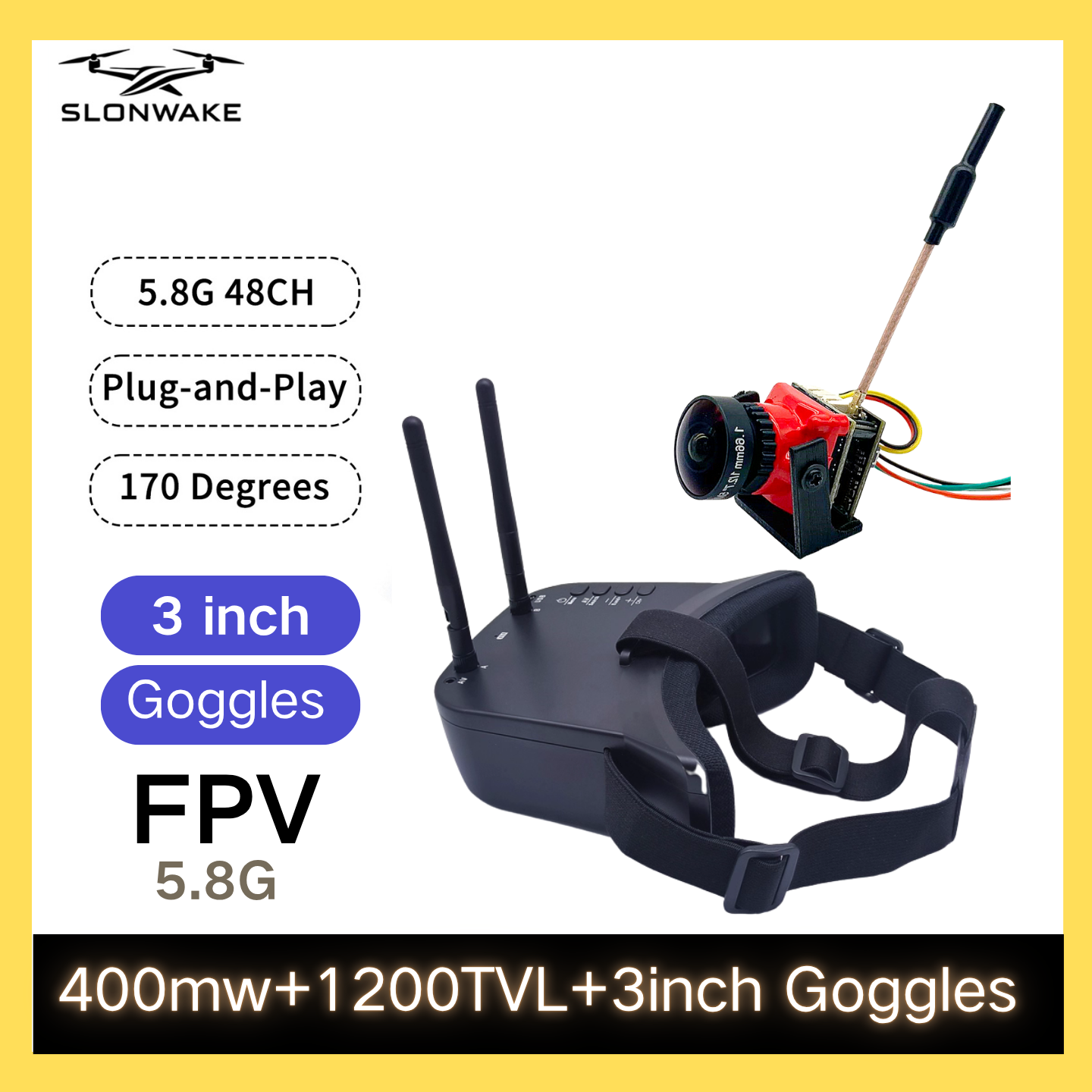 Drone Rc Controller - SLONWAKE 5.8G 48CH FPV 400mw VTX