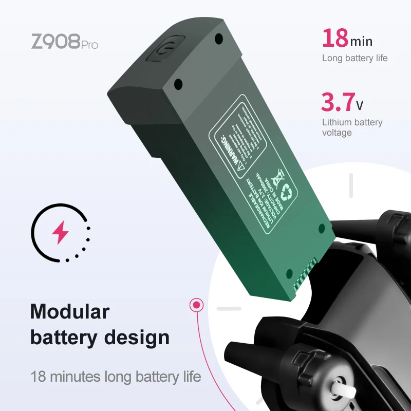 Z908 Pro Max Dron Battery 3.7V - Drone Rc Pro 2 avis et prix