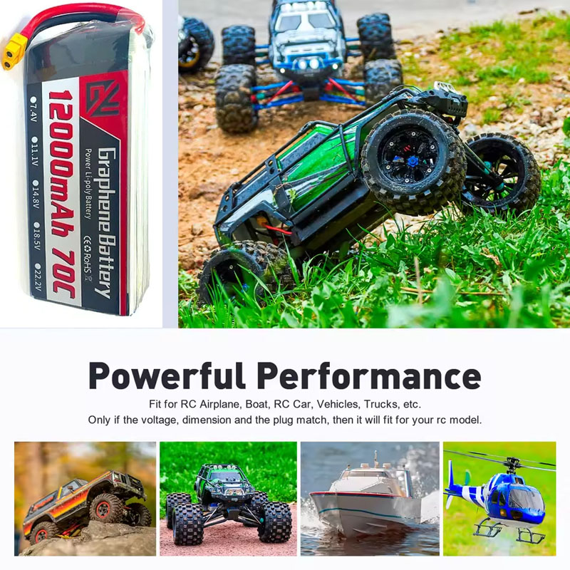 12000mAh 6S 22.2V 70C RC Lipo  - Drone Rc Game avis et prix