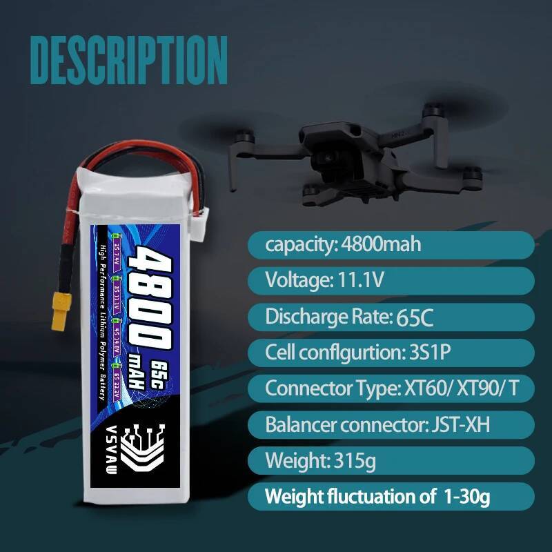 VSVAW 3S Lipo Battery for FPV  - Drone Rc Boat avis et prix