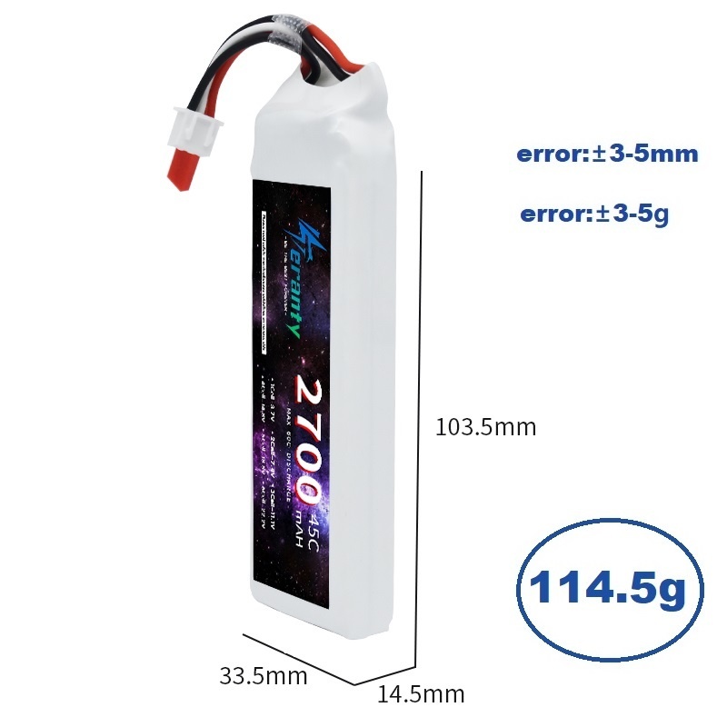 1/3PCS 2S 7.4V Lipo Battery 27 - Drone Rc Race avis et prix
