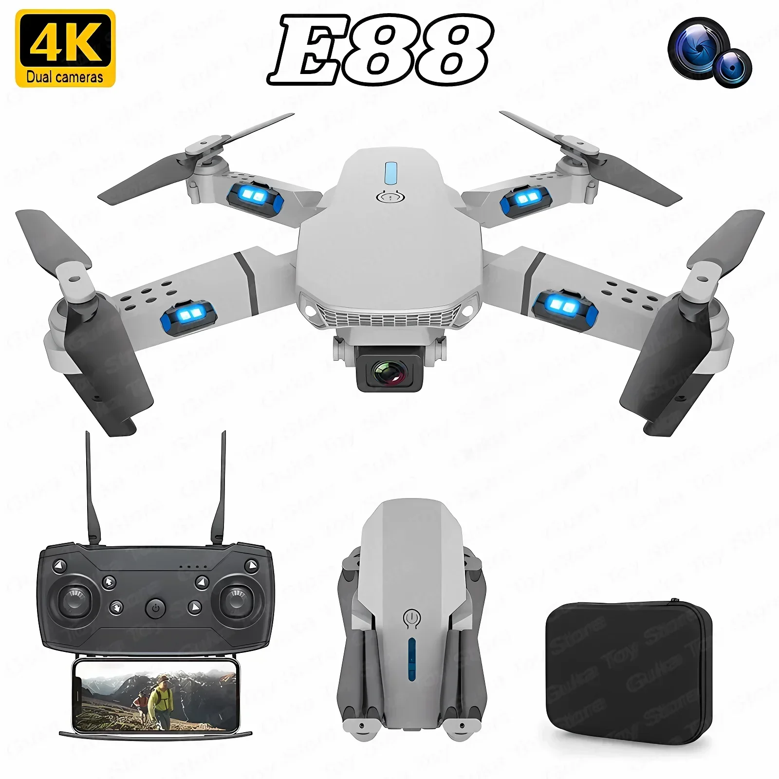 E88 Pro WIFI FPV Drone Wide An - Drone Rc Cable avis et prix
