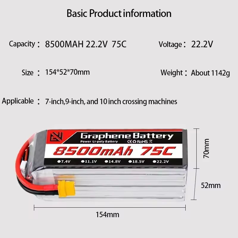 22.2V 6S 8500mAh 75C 10-inch C - Drone Rc Game avis et prix
