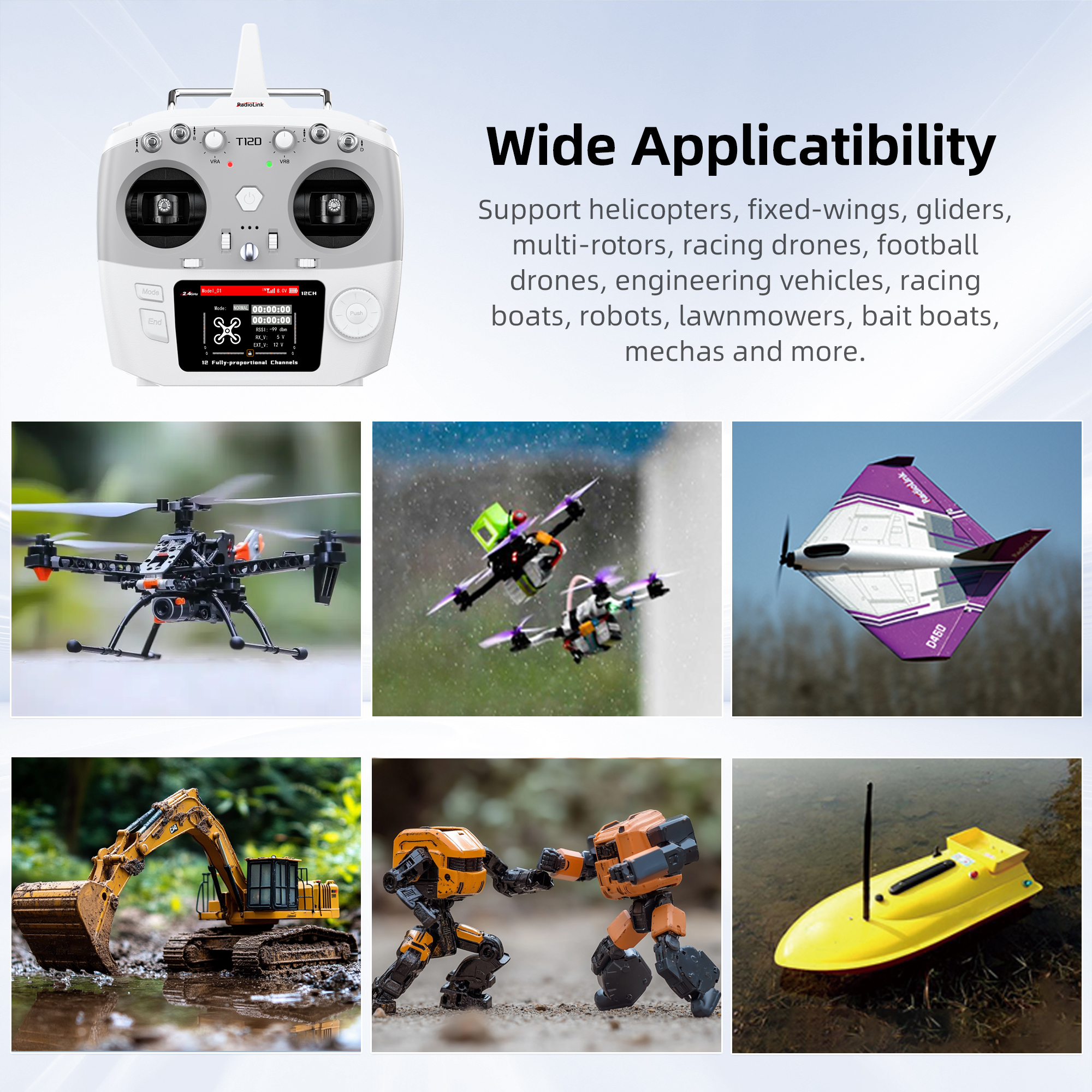 Radiolink T12D ELRS 12 Channel - Drone Rc Boat avis et prix