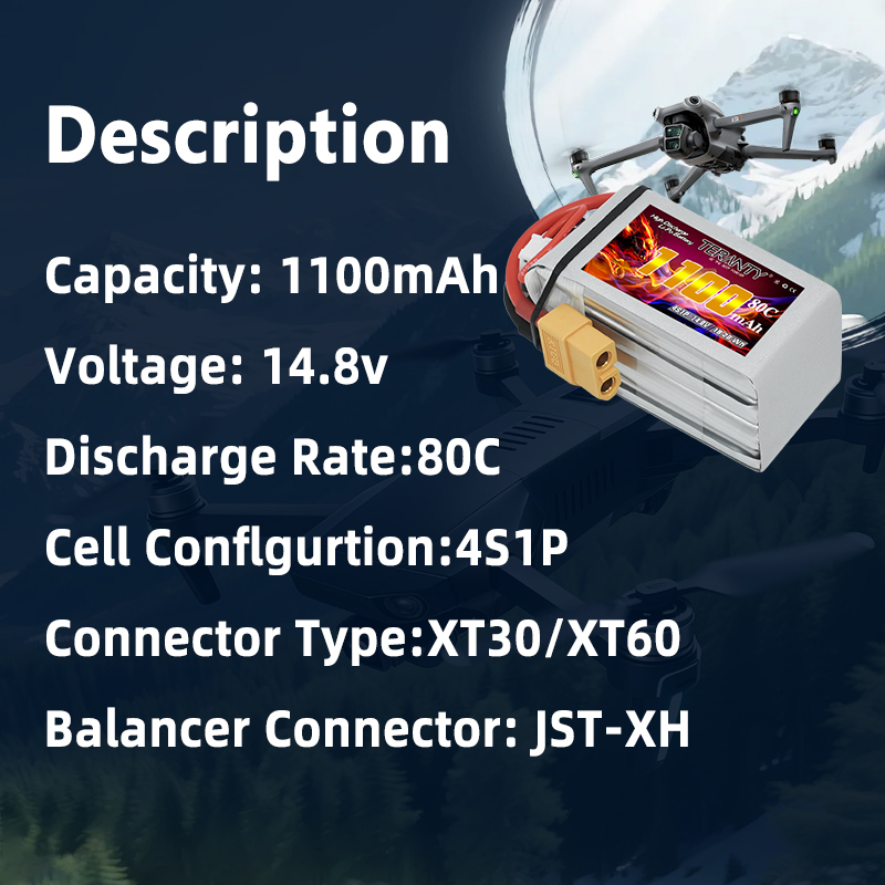 TERANTY 4S 1100mAh 80C/160C Li - Drone Rc Race avis et prix