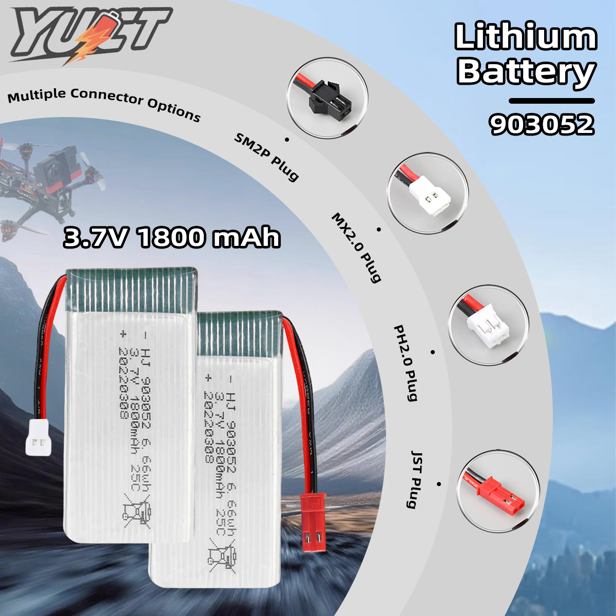 YUCT 3.7V 1800mAh 25C High-Rat - Drone Rc Accessories avis et prix