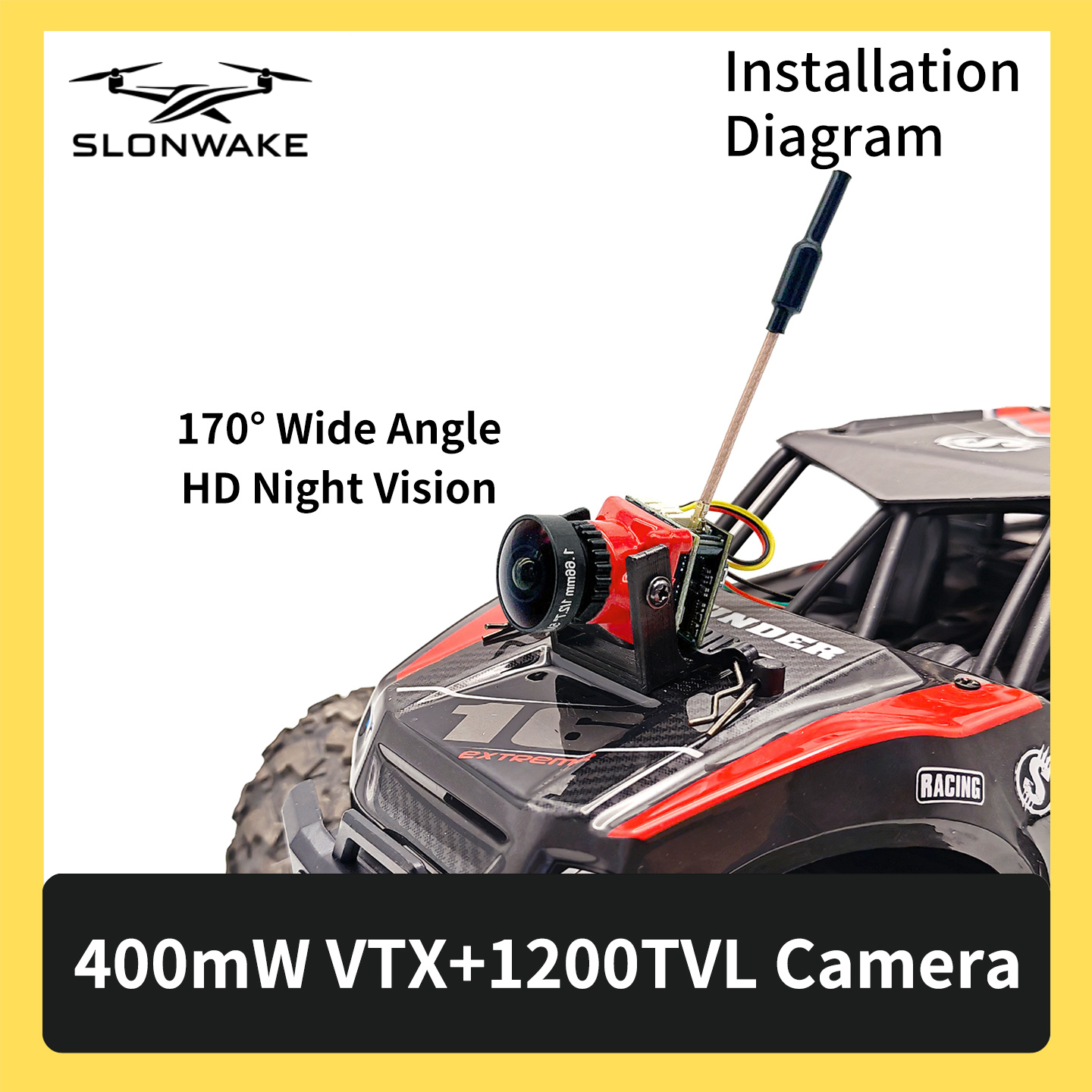 SLONWAKE 5.8G 48CH FPV 400mw V - Drone Rc Controller avis et prix