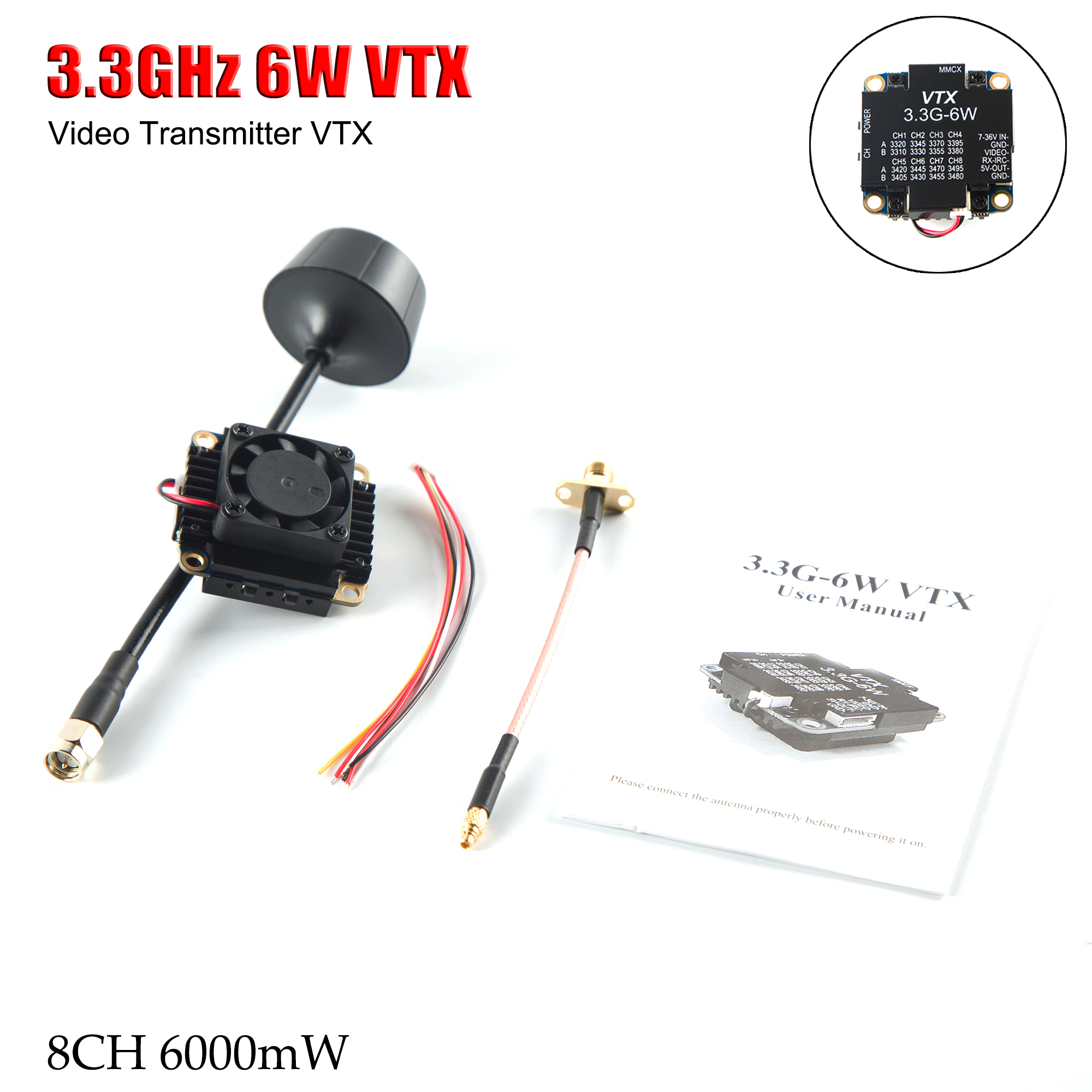 FPV Video Transmitter 3.3G 6W  - Drone Rc Controller avis et prix