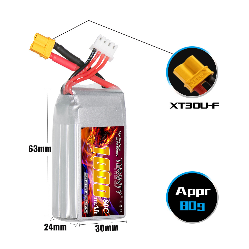 TERANTY 3S 11.1V 80C/160C 1000 - Drone Rc Race avis et prix